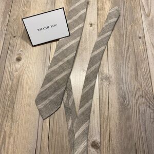 Suitsupply Mens High End Premium Luxury Tie Striped Silk Wool Blend Made Italy
